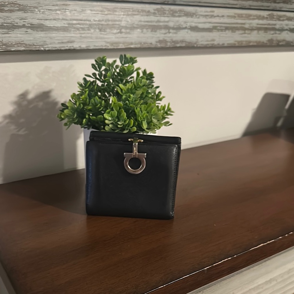 Ferragamo Black Leather Wallet